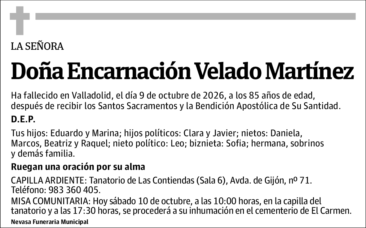 Encarnación Velado Martínez