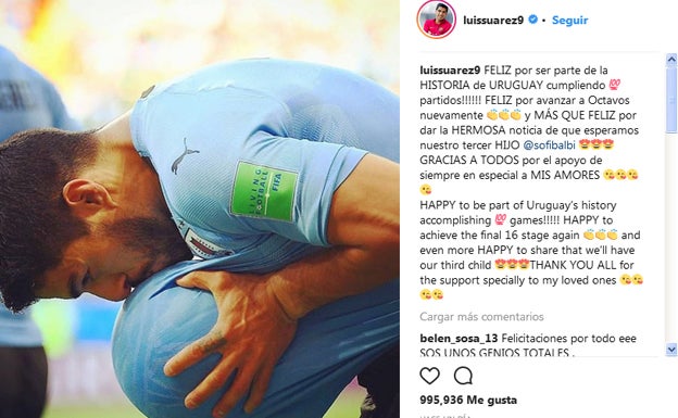 La imagen publicada por Luis Suárez./Instagram
